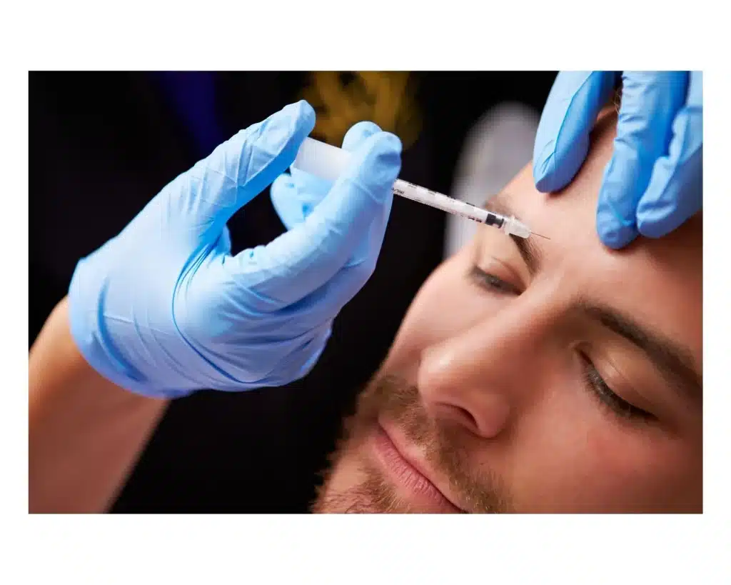 injections de toxine botulique pour détendre les traits d'un cadre dirigeant